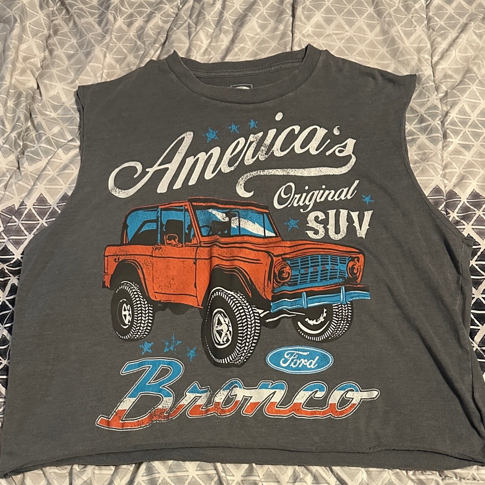 Ford Bronco Kids Short Sleeve Tee - Gray and Red